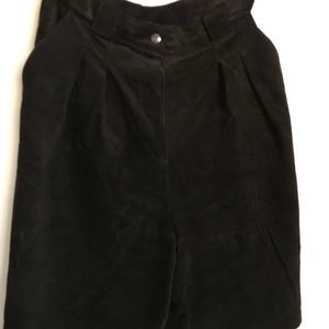 Genuine suede leather shorts
